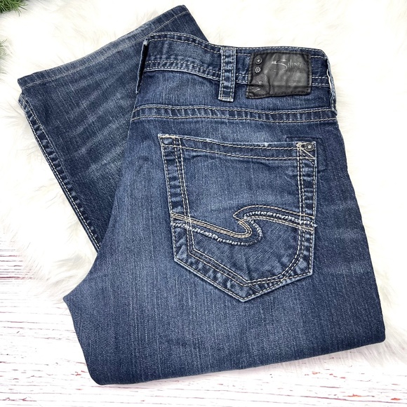 👖Like New |•SILVER JEANS•| Zac Relaxed Fit Bootcut Leg 40x34👖 - Picture 1 of 14